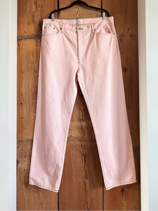 Re/Done Denim - Sz 32 RE/DONE Vtg Inspired Loose Long Wide Leg Denim Jeans In Washed Pink NWT